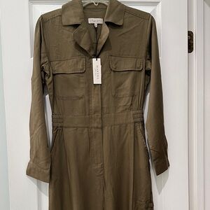 Martha Stewart Khaki Utility Jumpsuit